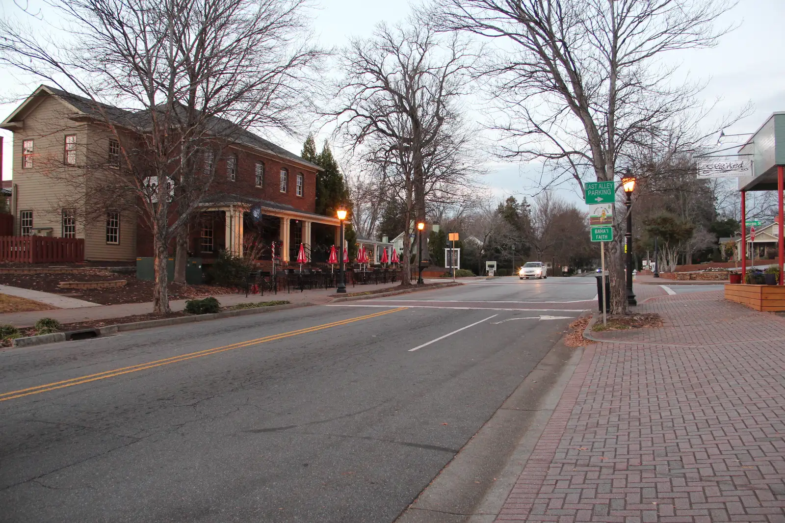 Restaurants along Canton Street in downtown Roswell, the heart of the Alive in Roswell festival