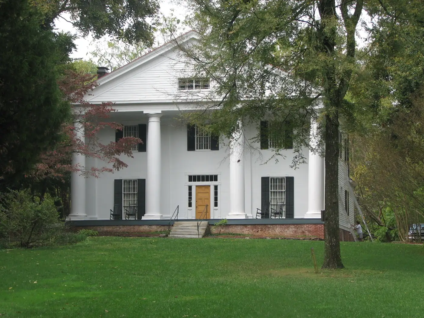The front lawn of Bulloch Hall, 180 Bulloch Ave., where the Christkindlmarket is set up
