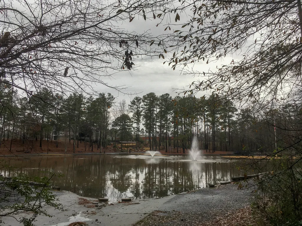 The pond at Roswell Area Park. The picture does not show the pond as it is after the improvements.